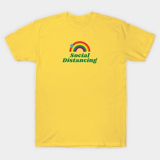 Social Distancing Rainbow T-Shirt